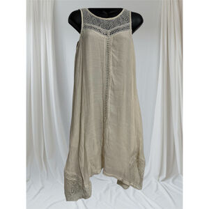 Boho cream color dress, lined size small